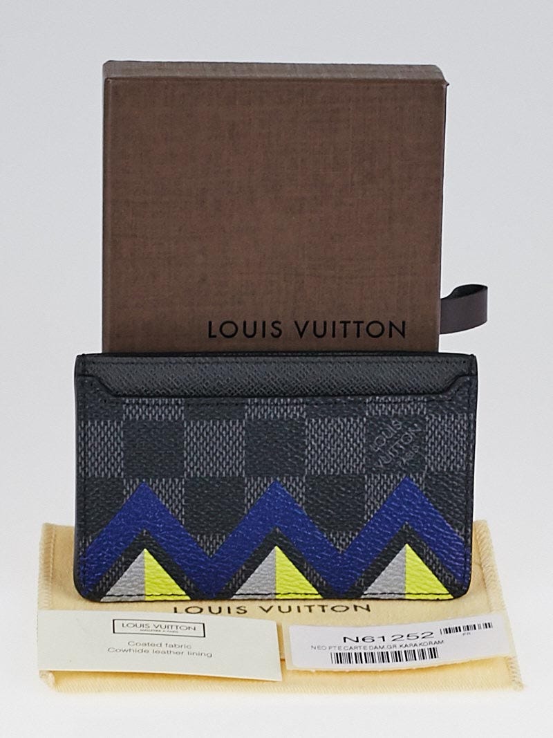 Louis Vuitton Damier Graphite Canvas Neo Porte Cartes Karakoram Card Holder  - Yoogi's Closet