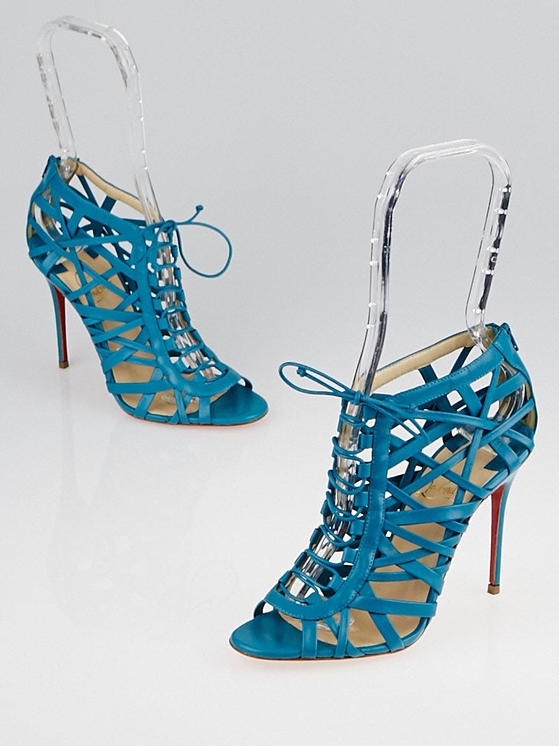 Louboutin hotsell caged booties