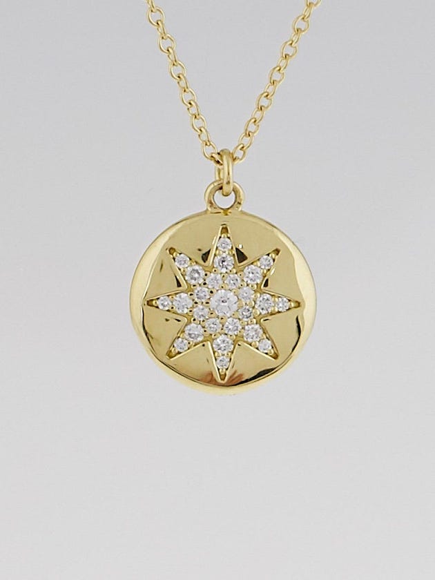 Tiffany & Co. Paloma Picasso Diamond And 18K Gold Venezia Stella Pendant Necklace