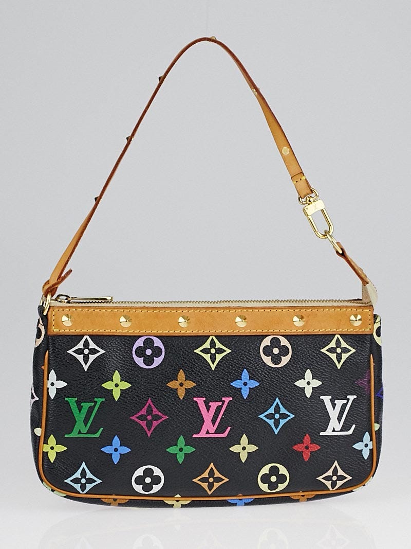 Louis Vuitton Black Monogram Multicolore Accessories Pochette Bag