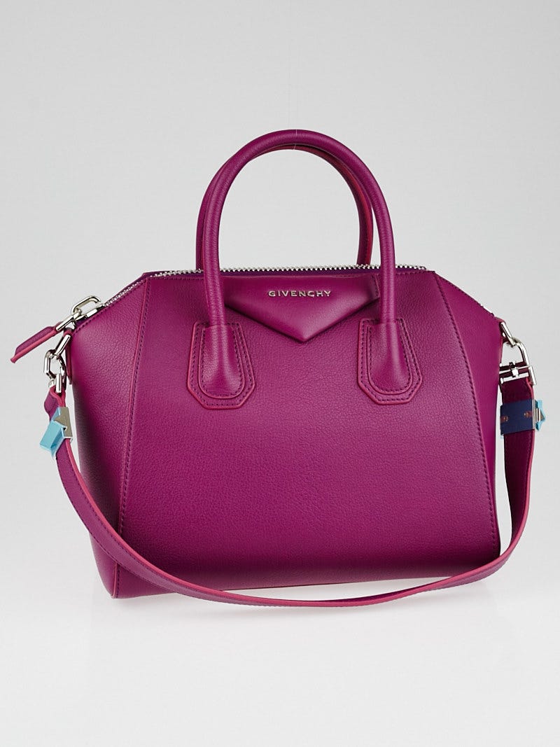 Givenchy Antigona Tote Sugar Goatskin Mini Magenta in Leather with  Silver-Tone - US