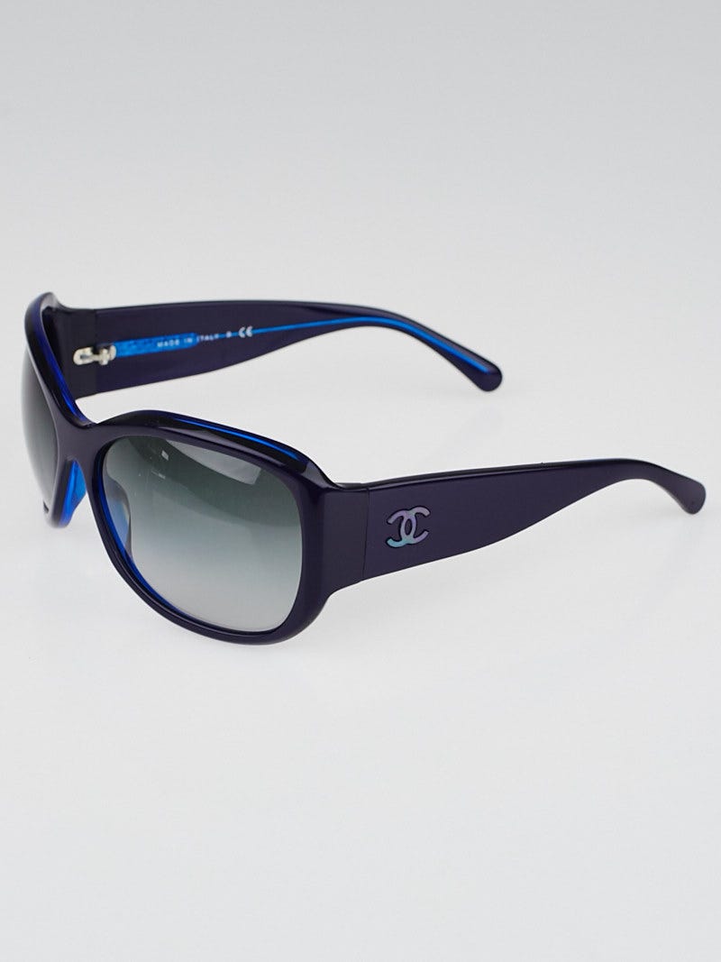 Chanel Blue Frame Gradient Tint CC Logo Sunglasses-5226-H