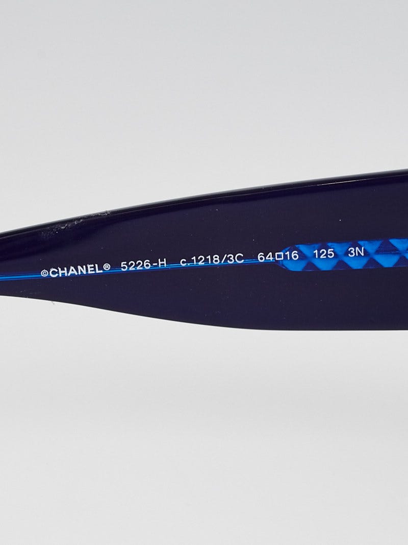 Chanel Blue Frame Gradient Tint CC Logo Sunglasses-5226-H