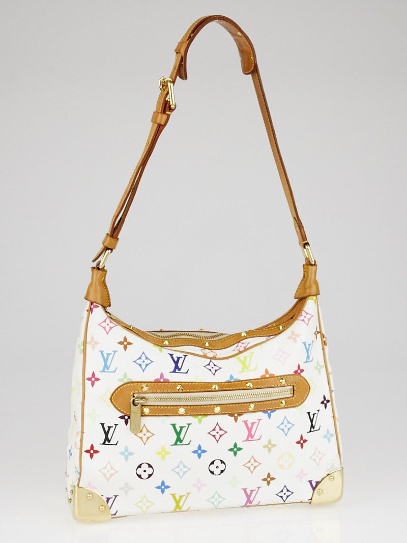 Louis Vuitton Monogram Multicolor Boulogne Handbag White 2004