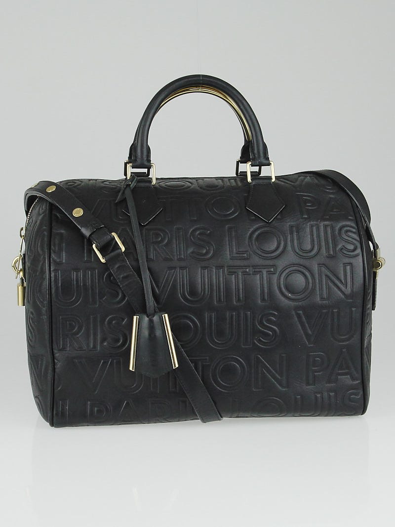 LOUIS VUITTON Favorite MM Giant Monogram Black Beige Empreinte Leather Bag   eBay