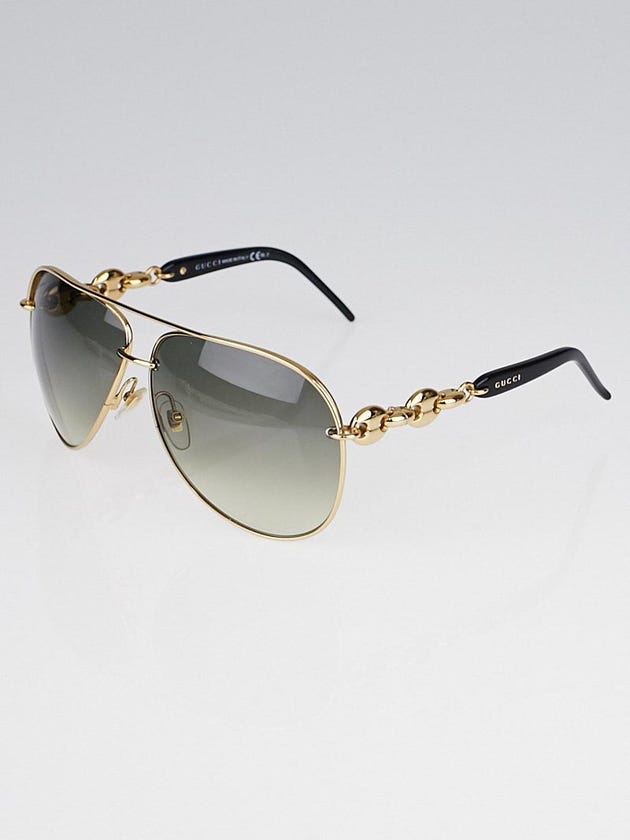 Gucci Gold Metal Frame Gradient Tint Aviator Sunglasses-4225