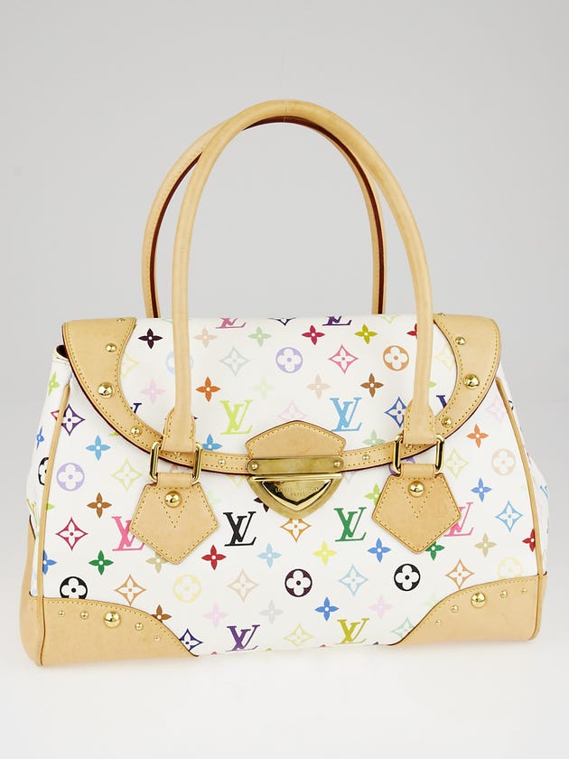 Louis Vuitton White Monogram Multicolore Canvas Beverly GM Bag