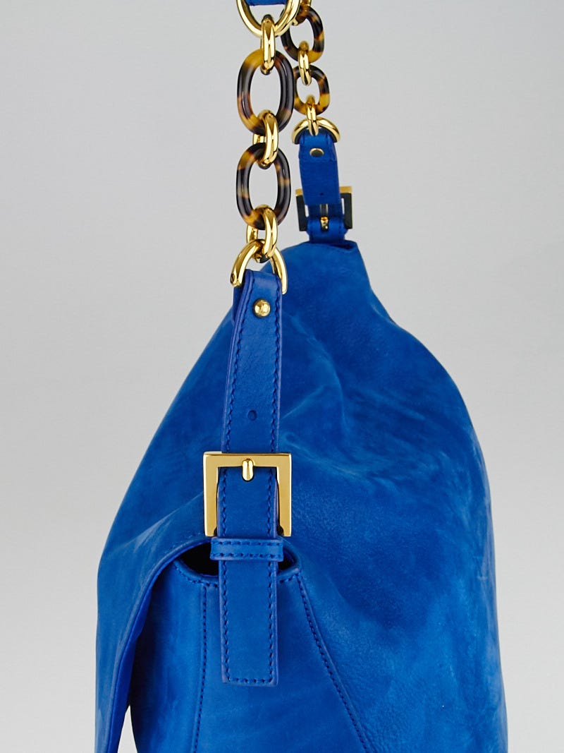 Fendi Blue Leather Forever Mama QBBHAJ1LBB000