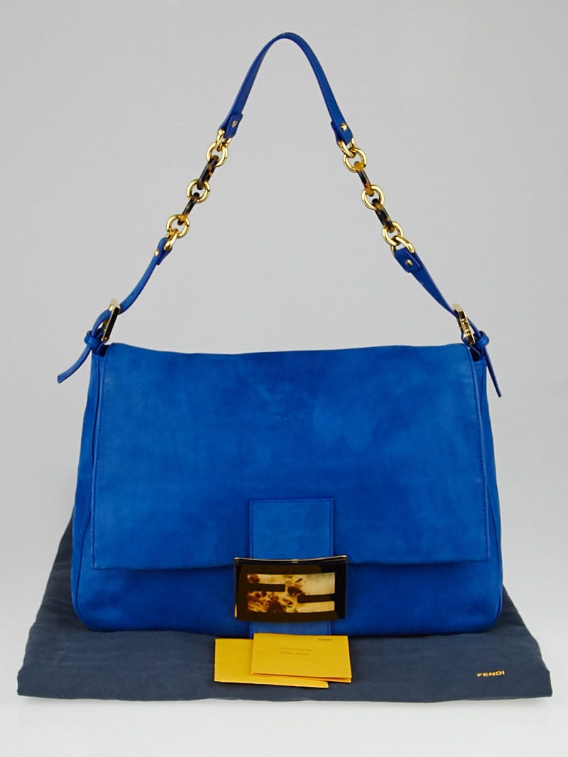 Fendi Blue Leather Forever Mama QBBHAJ1LBB000