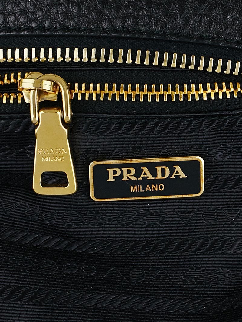Prada Black Leather Vitello Daino Pochette Bag 1N1620 Prada Black Leather Vitello Daino Pochette Bag 1N1620