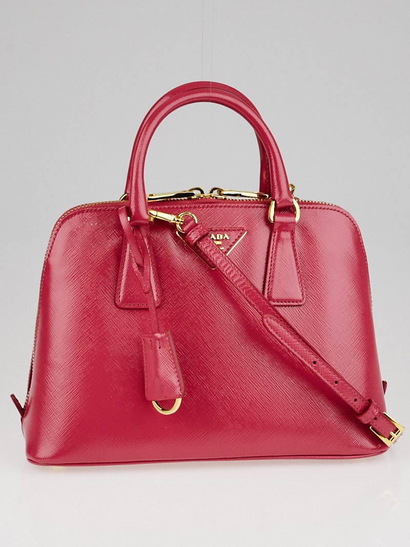 Prada Patent Pink Vernice Promenade Bag Purse Review 