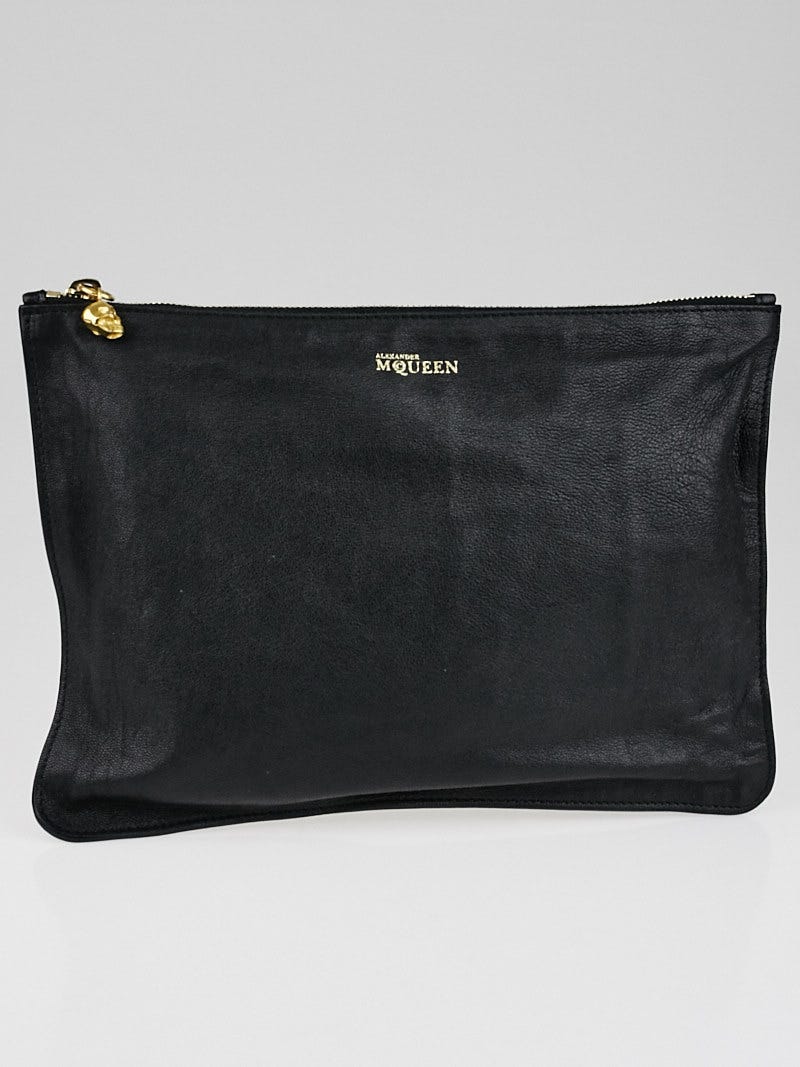Alexander mcqueen black clutch shop