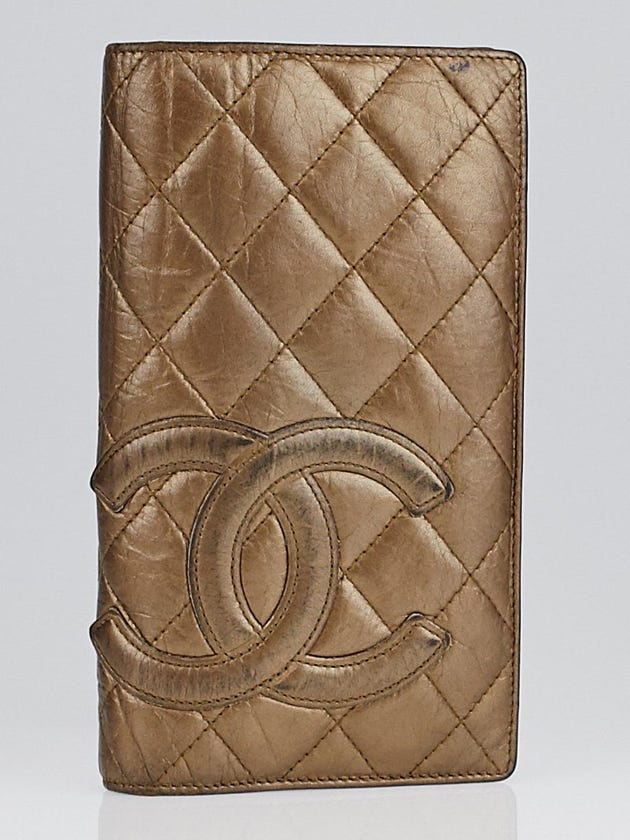Chanel Bronze Cambon Long Bi-Fold Wallet