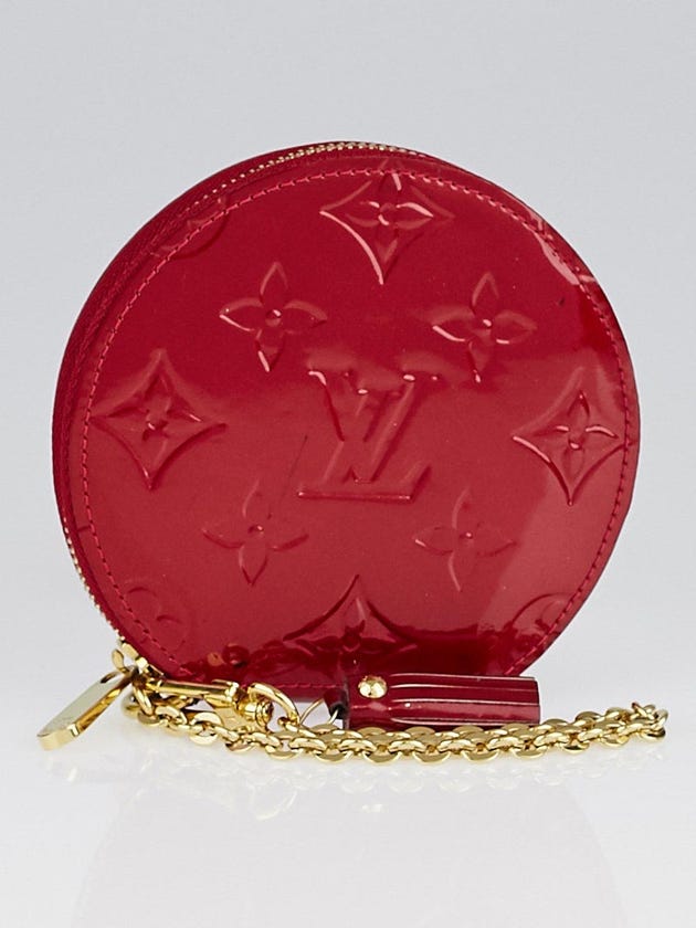 Louis Vuitton Pomme D'Amour Monogram Vernis Round Coin Purse