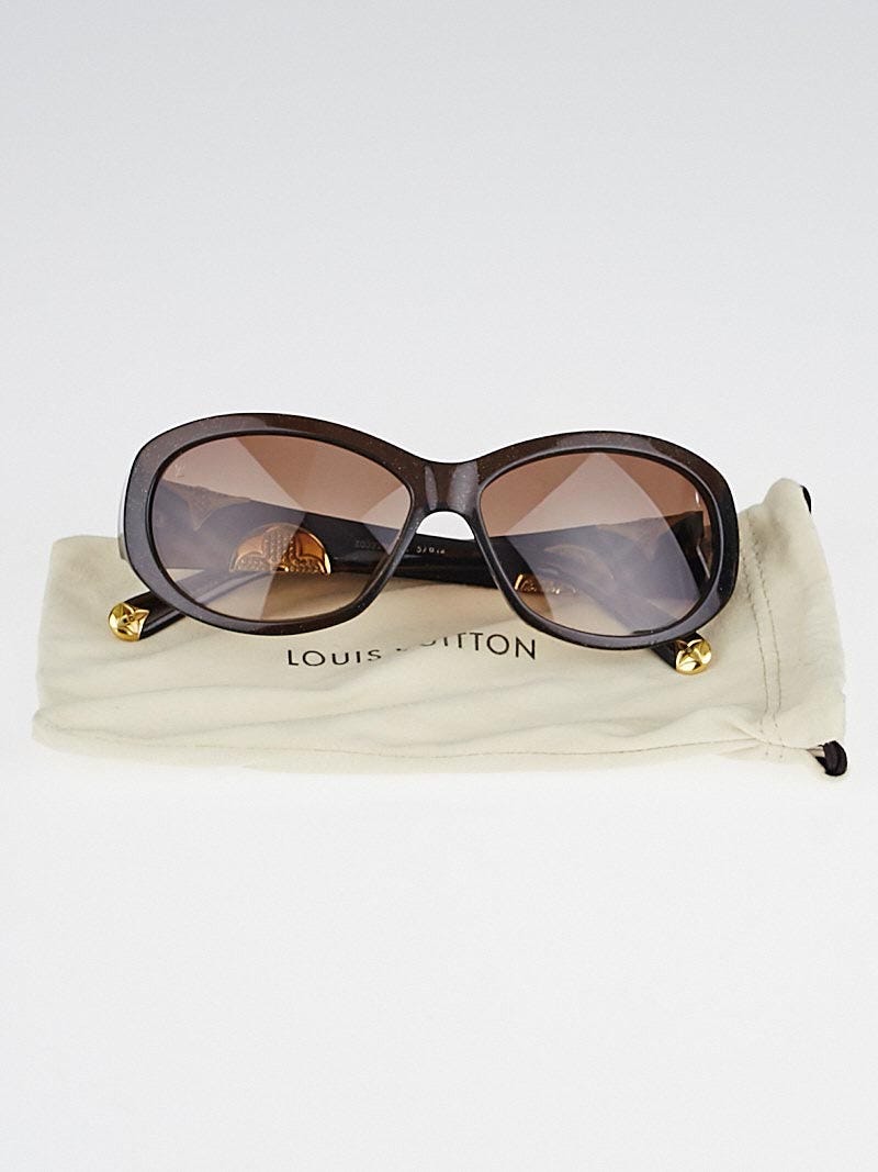 Louis Vuitton Brown/Beige Spotted Acetate Sunglasses Z0558W