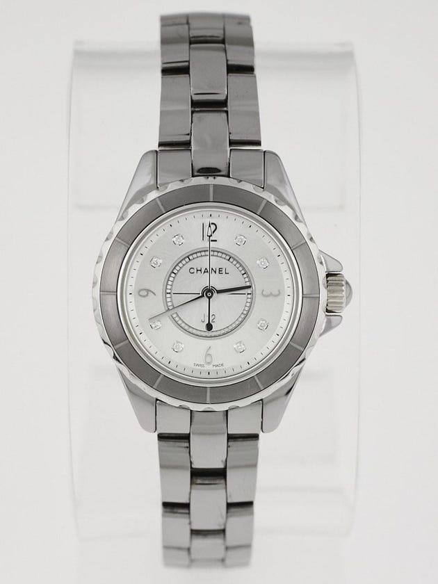 Chanel J12 Titanium and Diamonds 29mm Quartz Watch H3401