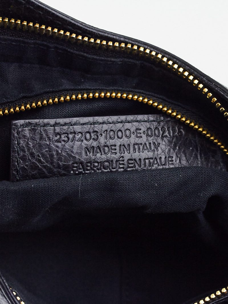 Balenciaga Black Lambskin Leather Giant 12 Gold Hip Bag