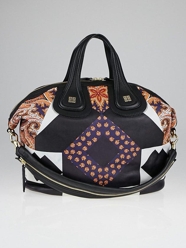 Givenchy Multicolor Patchwork Printed Lambskin Leather Medium Nightingale Bag