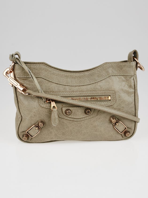 Balenciaga Papyrus Lambskin Leather Giant 12 Rose Gold Hip Bag