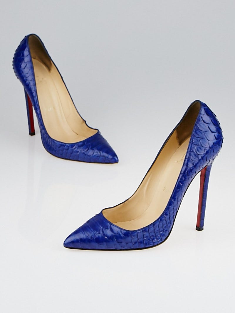 Louboutin hotsell blue pumps