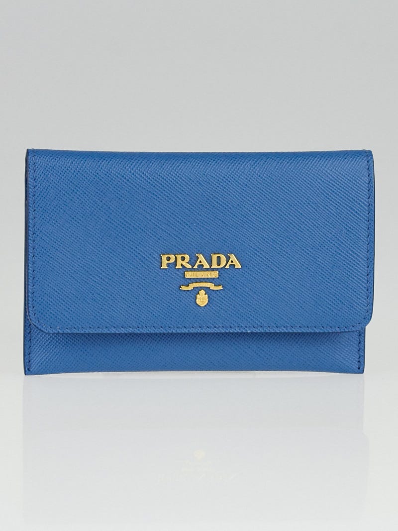 Prada saffiano best sale metal card holder