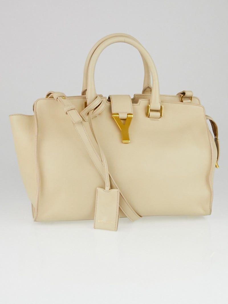 Yves Saint Laurent Green Leather Large Y Cabas Chyc Tote Yves Saint Laurent
