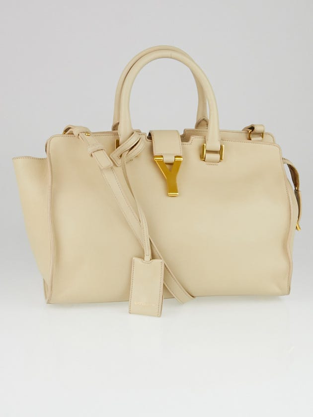 Yves Saint Laurent Beige Leather Small Cabas ChYc Bag
