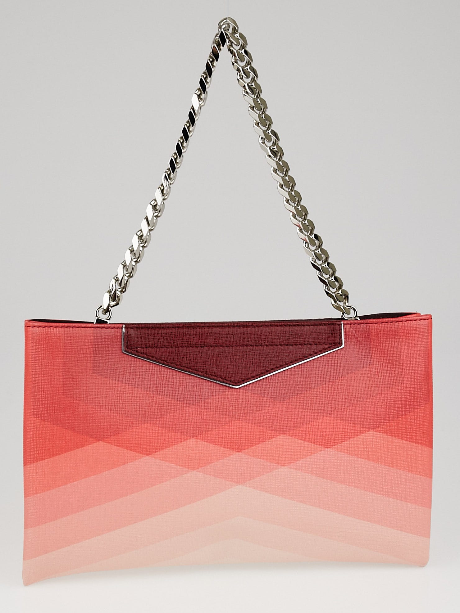 Fendi Red Colorblock Saffiano Leather Large Clutch Bag 8BP075 - Yoogi's  Closet
