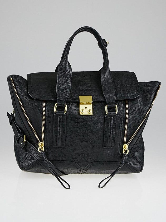 3.1 Phillip Lim Black Leather Pashli Medium Satchel Bag