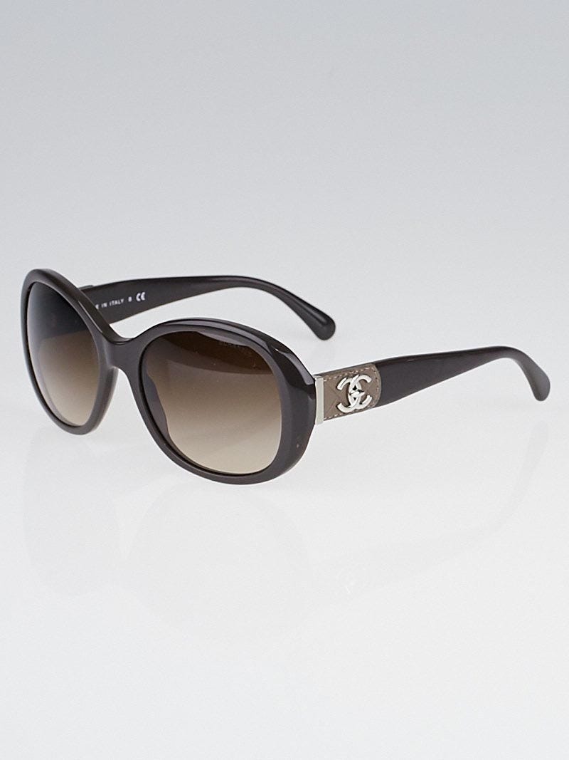 Chanel Taupe Frame Gradient Tint CC Turnlock Sunglasses-5235