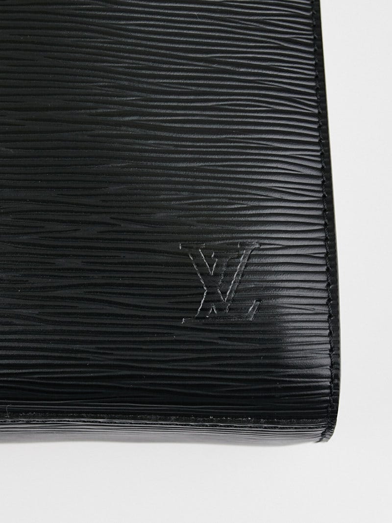 Louis Vuitton Set of Two; Black Epi Leather Document Holder & Card