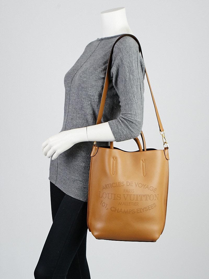 Louis Vuitton Noisette Veau Soie Leather Flore MM Bag - Yoogi's Closet