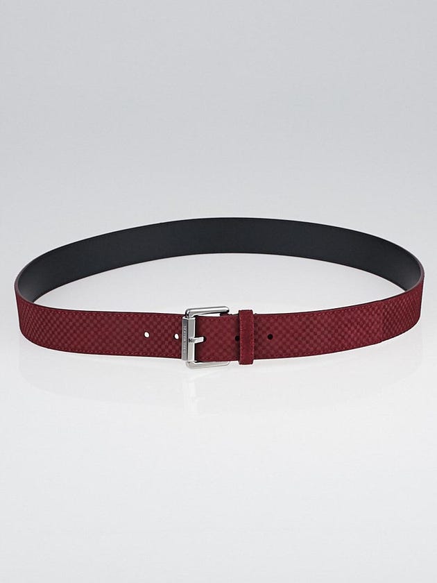 Louis Vuitton Bordeaux Damier Suede Drive Belt Size 100/40