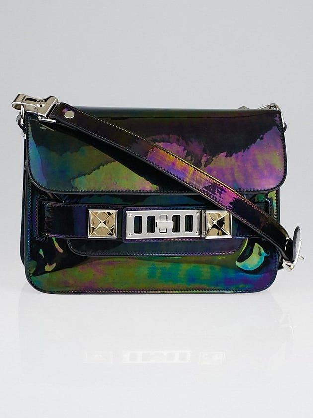 Proenza Schouler Oil Slick Patent Leather PS11 Mini Classic Bag