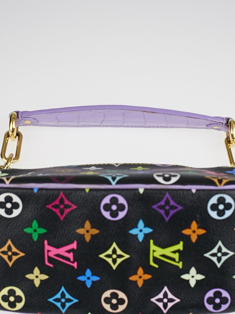 Louis Vuitton Limited Edition Purple Alligator Black Monogram Multicolore  Marilyn Bag - Yoogi's Closet