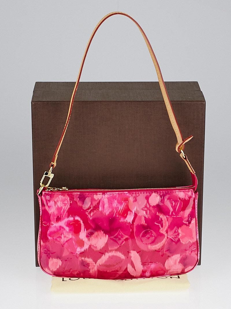 Louis Vuitton Pochette Vernis Ikat Accessories Nm Rose Velours 23lz1130  Pink Patent Leather Clutch