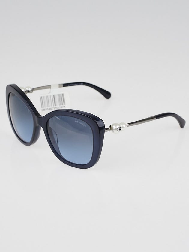 Chanel Blue Frame Gradient Tint Pearl Sunglasses- 5339