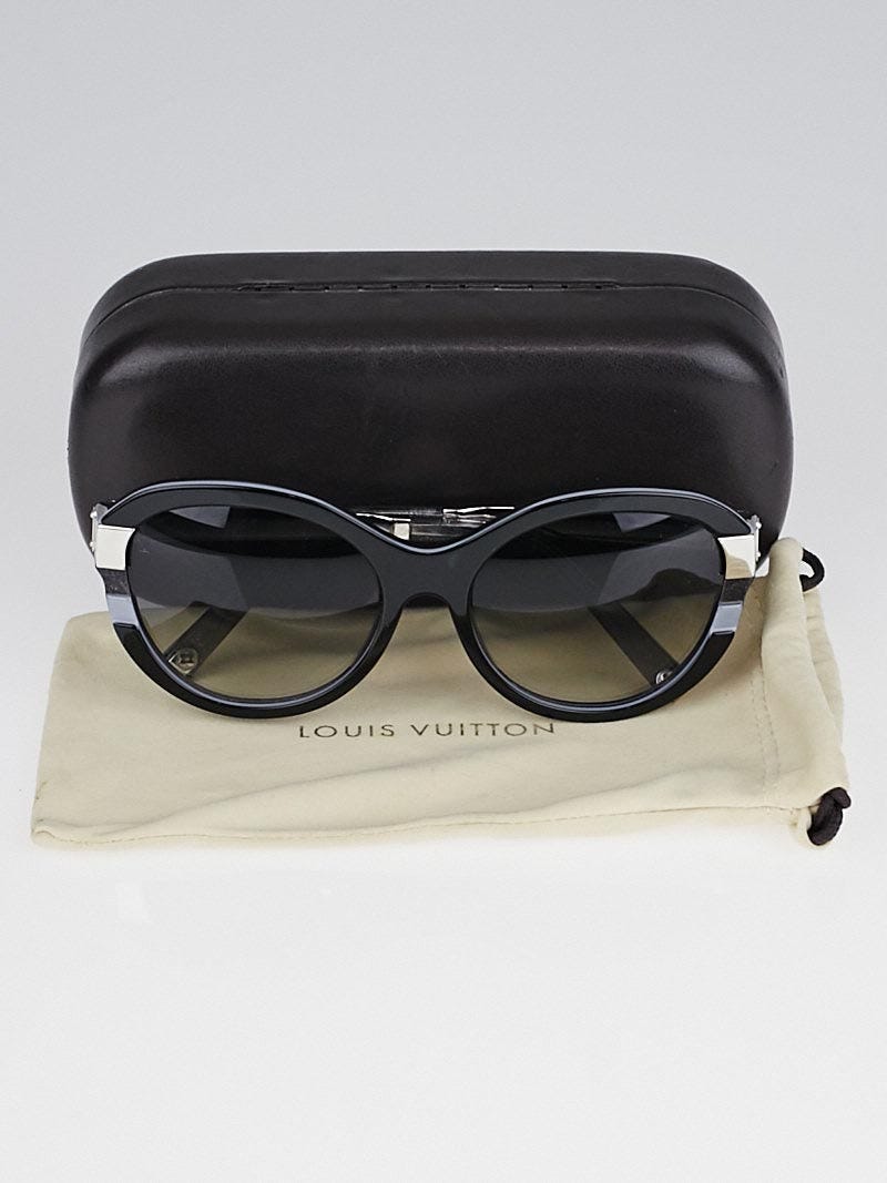 LOUIS VUITTON Acetate Petit Soupcon Cat Eye Sunglasses Z0489W Black 1255671
