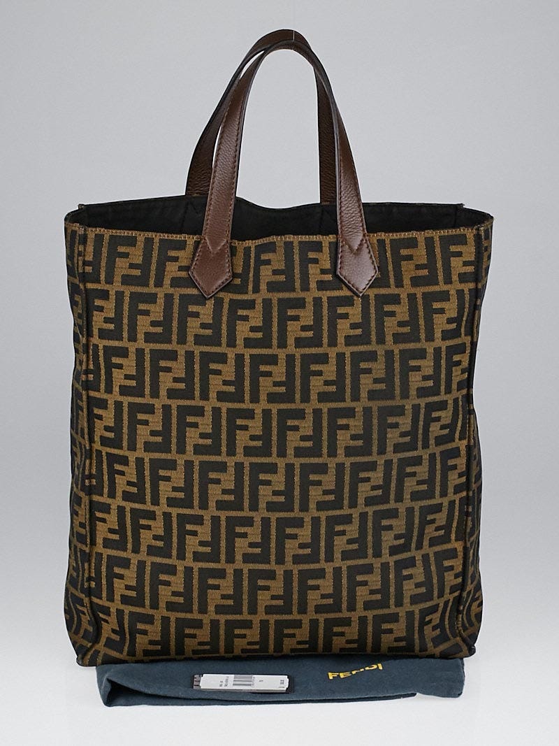 Fendi zucca shopper best sale tote