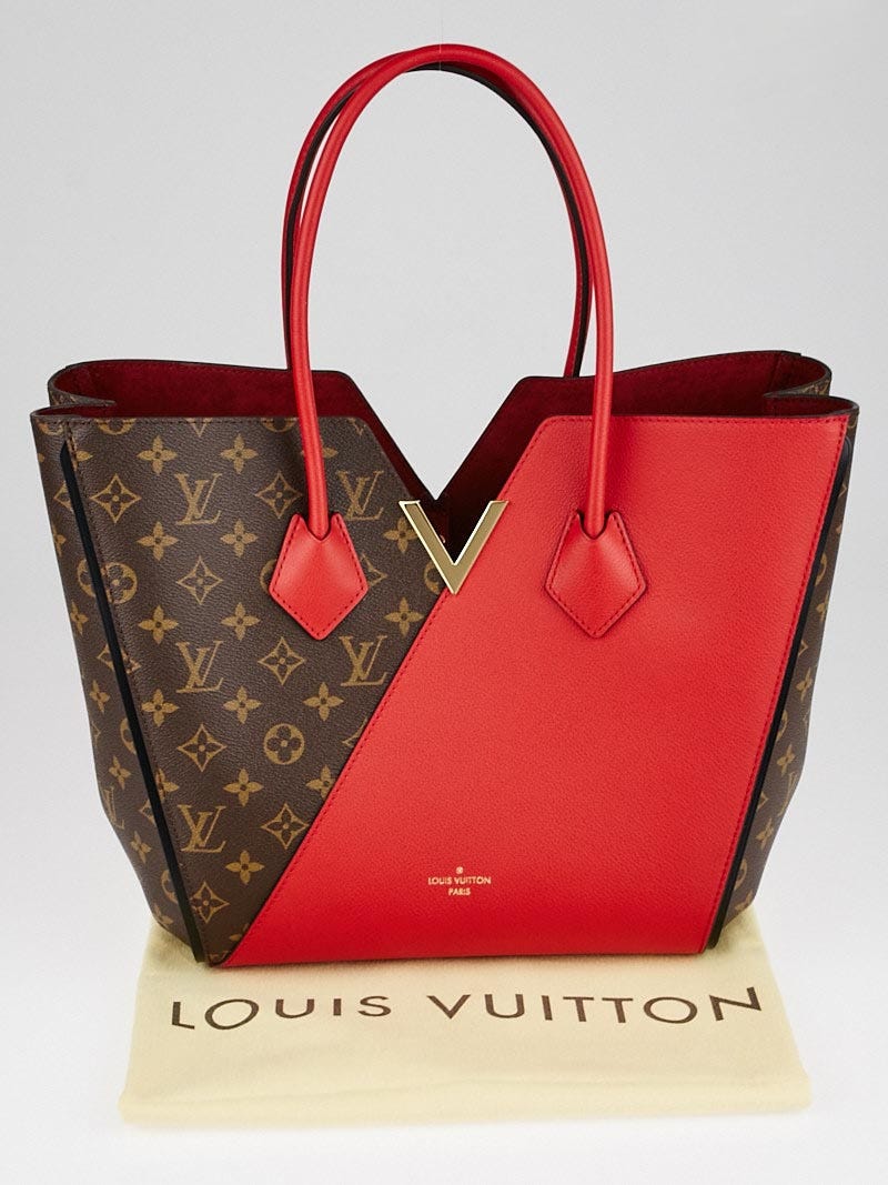 Louis Vuitton Calfskin Monogram Kimono Tote PM Red