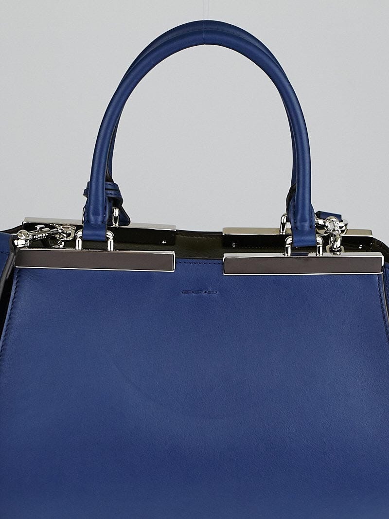 Fendi Blue/Coal Leather 3Jours Tote Bag 8BH279 | Yoogi's Closet