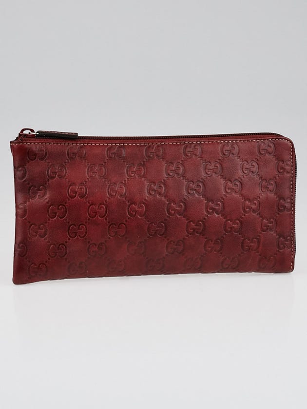 Gucci Red Guccissima Leather Document Holder