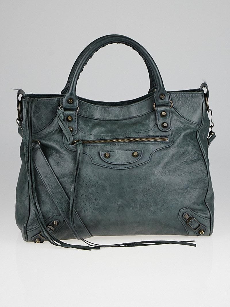 Balenciaga Anthracite Lambskin Leather Motorcycle Velo Bag Balenciaga Anthracite Lambskin Leather Motorcycle Velo Bag