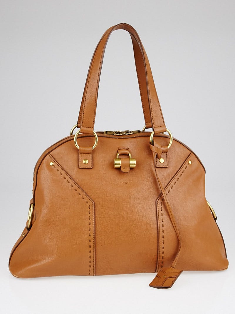 Yves Saint Laurent Brown Calfskin Leather Large Muse Bag | Yoogi's