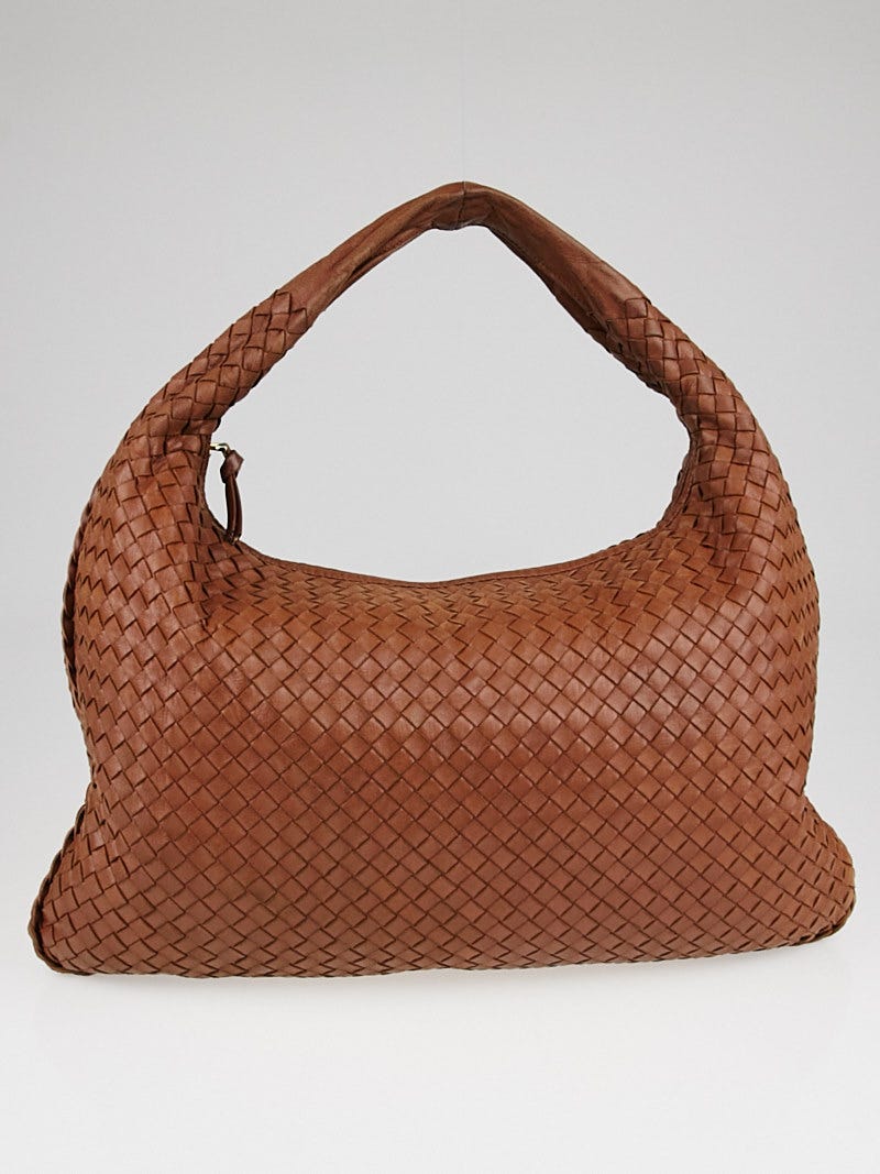 Bottega Veneta Brown Intrecciato Woven Nappa Leather Large Veneta