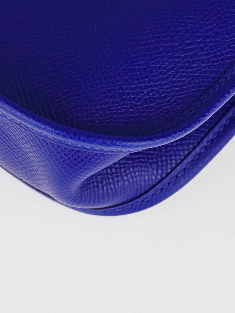 Hermes Blue Electric Epsom Leather Evelyn TPM Bag - Yoogi's Closet
