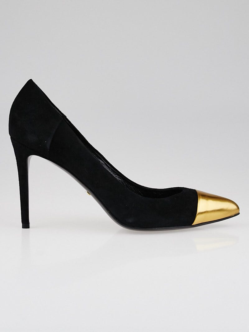 Gold cap online toe pumps