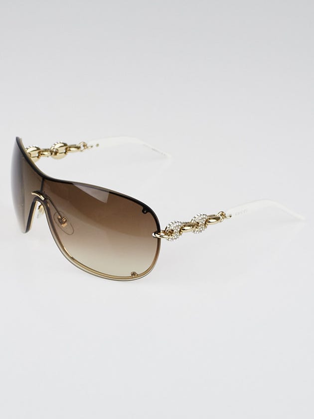 Gucci Crystal Link Rimless Brown Gradient Sunglasses - 4231/S