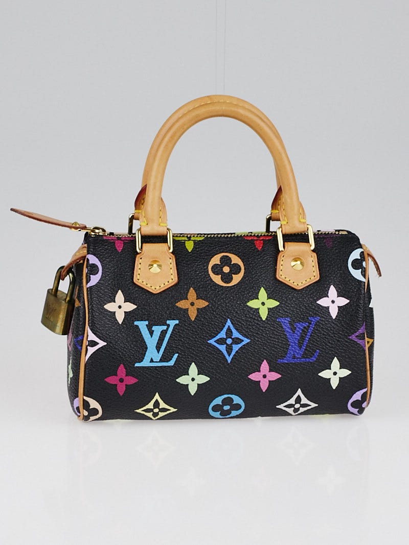 Louis Vuitton Black Monogram Multicolor Mini Speedy HL Bag - Yoogi's Closet