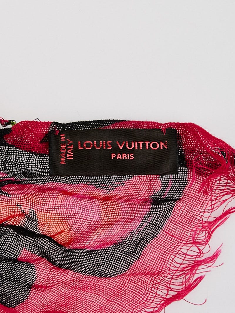 Louis Vuitton Pink/Multicolor Cashmere/Silk Graffiti Stole Scarf - Yoogi's  Closet